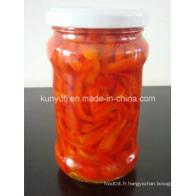 Tranche de piment rouge doux en conserve.